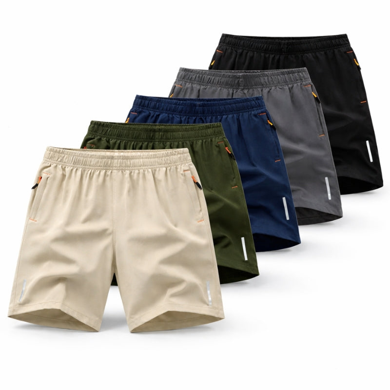 Short de Sport Homme Respirant à Séchage Rapide - Poches Zippées