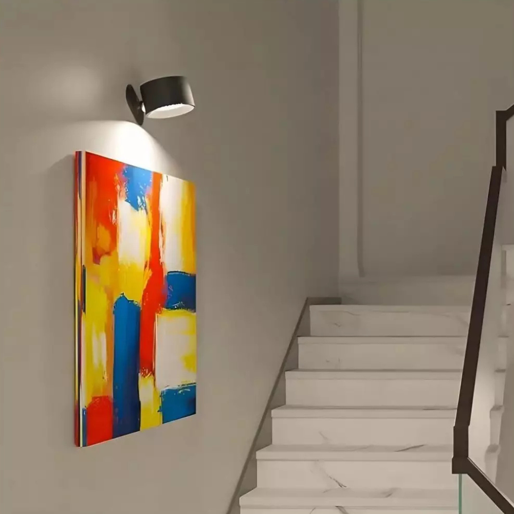 Rechargeable wall sconce – Cylindrical design, cordless with remote control, for the bedroom or living room