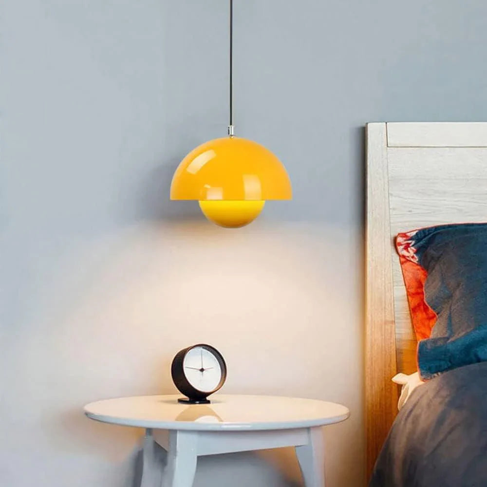 Suspension – Demi-sphère, finition mate au design scandinave pour salle à manger ou salon