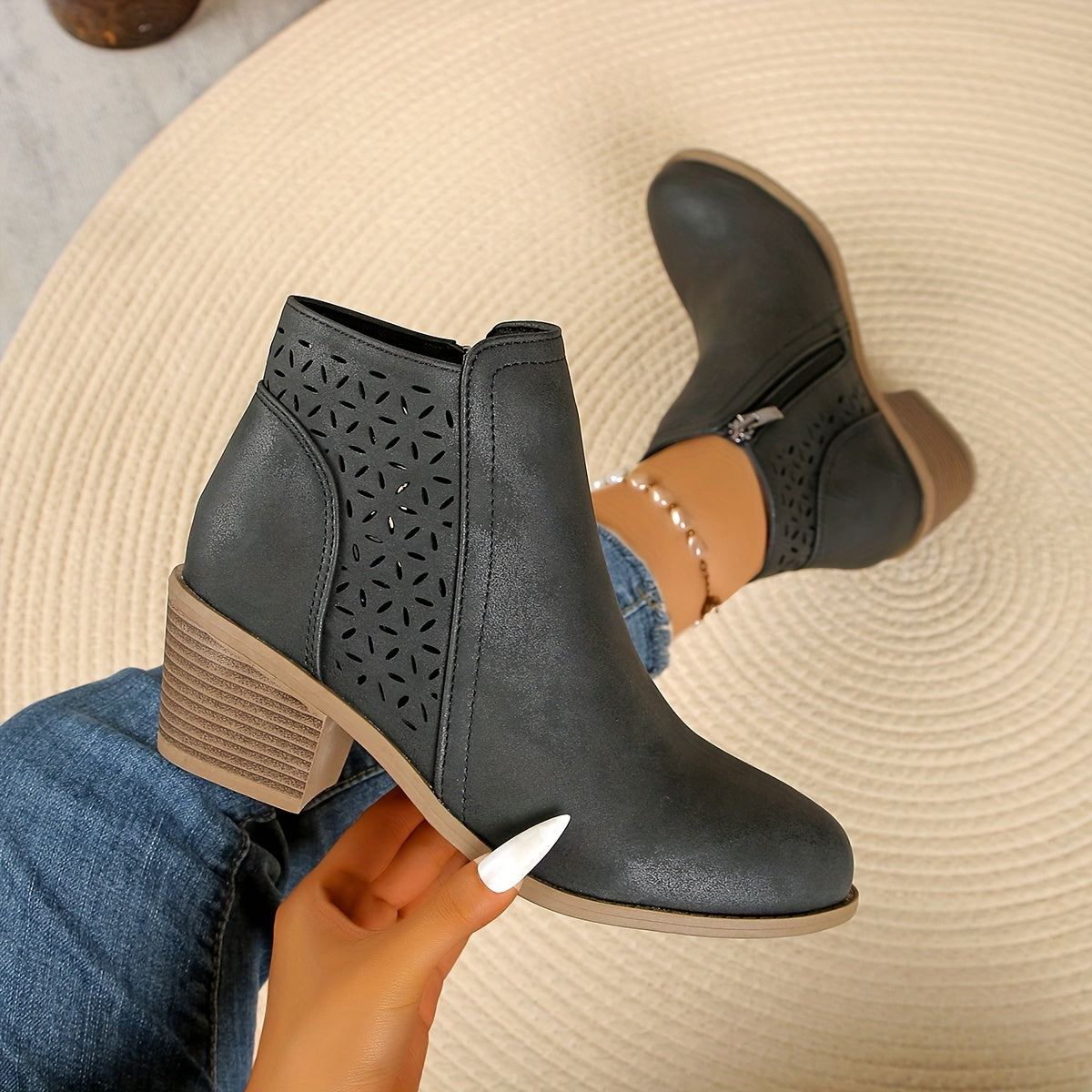 Bottines Orthopédiques Femme Confort Semelle Antidérapante