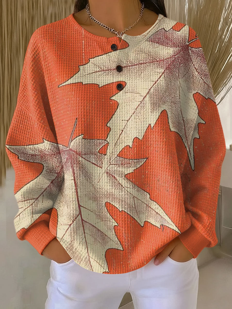 Pull Femme Épais en Maille Gaufrée Doublée Polaire