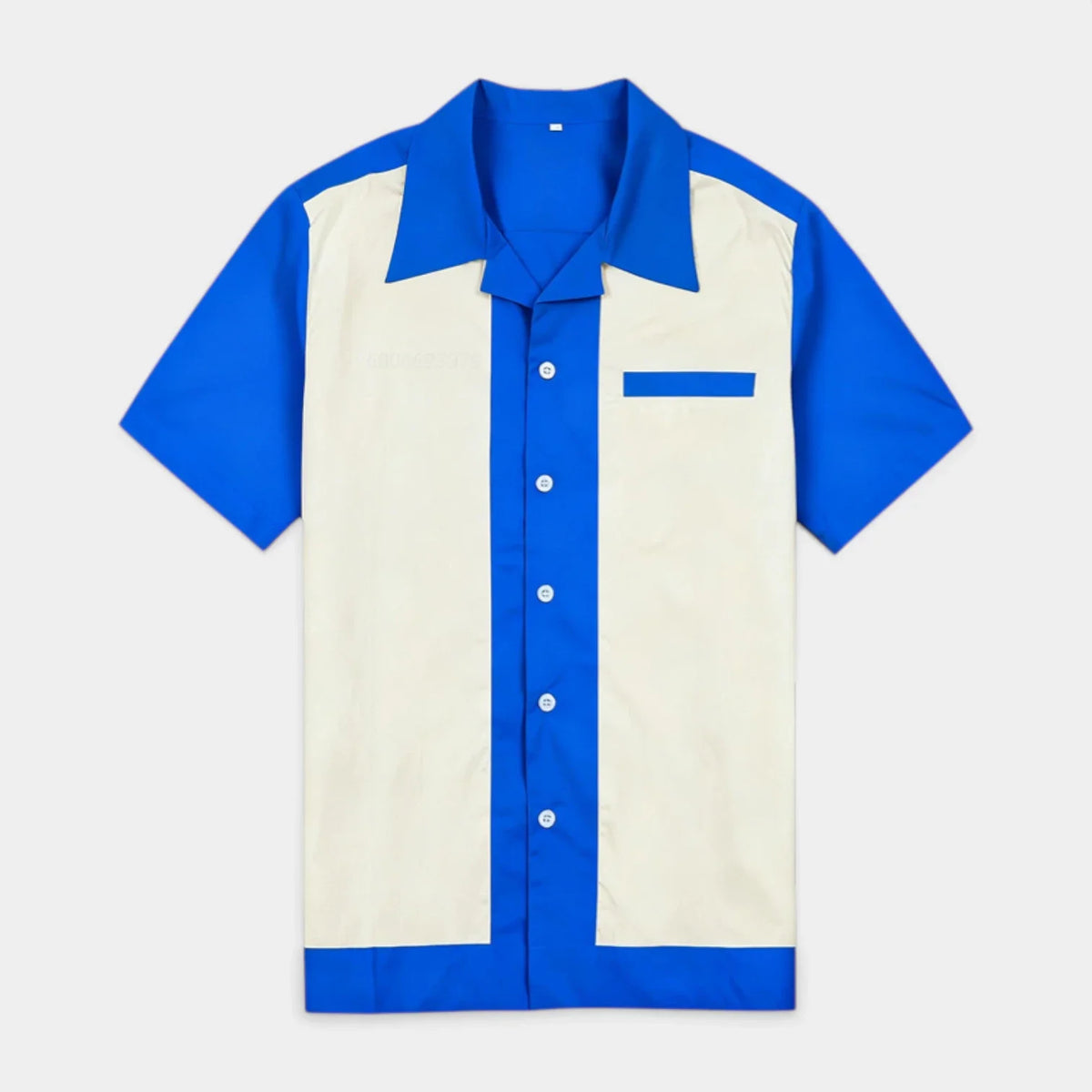 Chemise Homme Manches Courtes Col Camp à Boutons