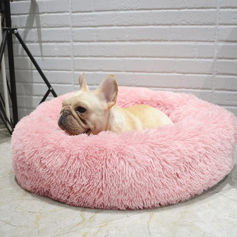 Dog Bed – Soft Faux Fur in Neutral Tones for a Soothing Sleeping Space for Small Dogs or Cats