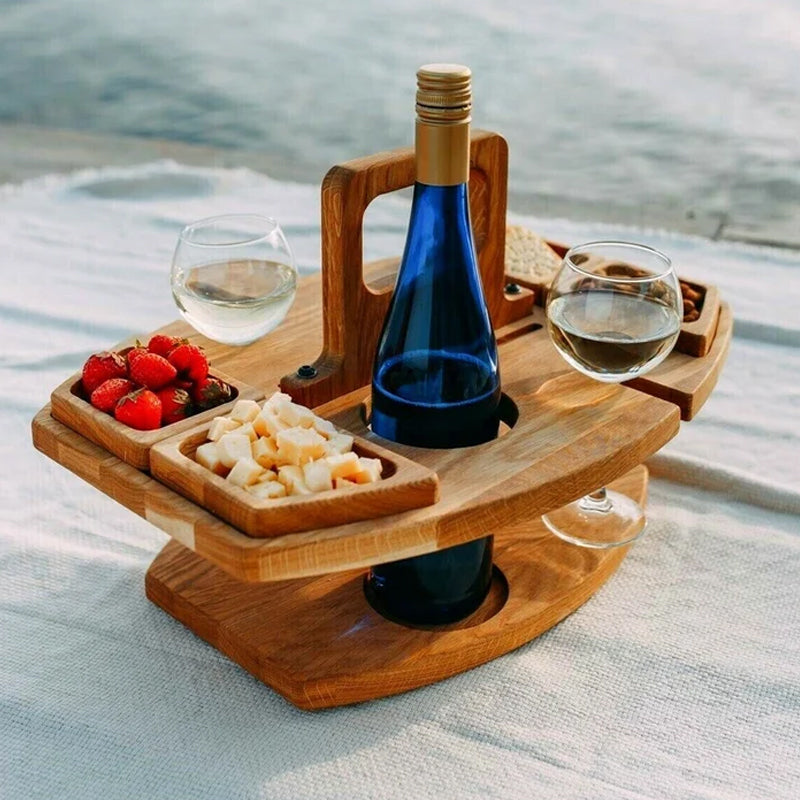 Houten picknicktafel – Duurzaam en compact ontwerp voor buiten, in de tuin of op het balkon