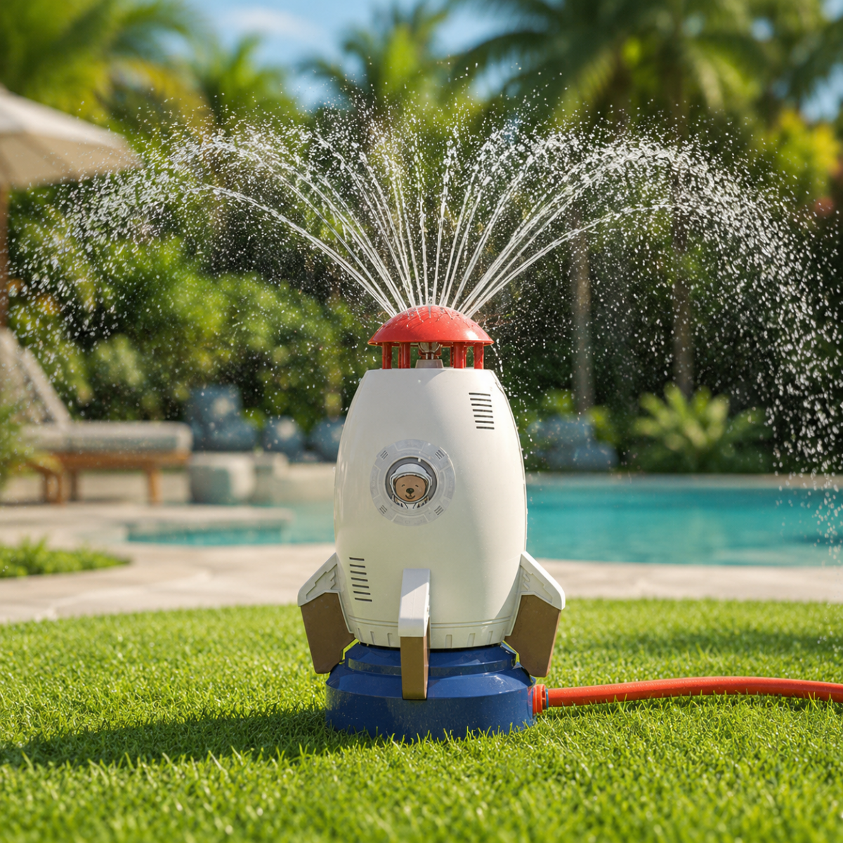 Children's Water Play Area – 360° Rotation, Safe and Durable for Play in the Garden or at the Beach