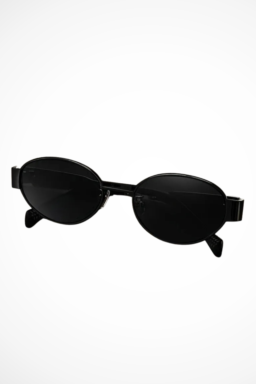 Lunettes de Soleil Femme Ovales en Métal, Verres Teintés