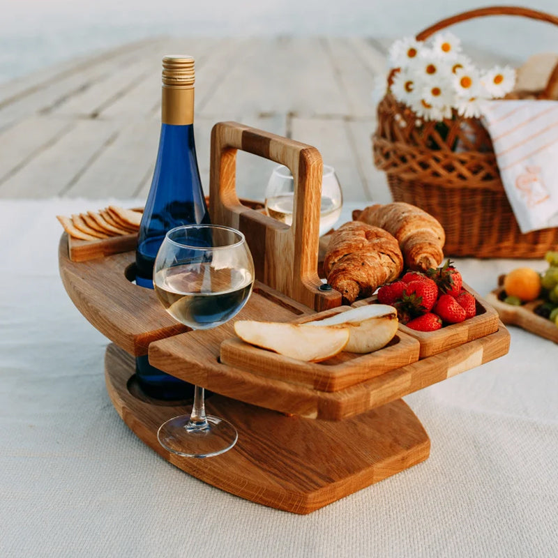Houten picknicktafel – Duurzaam en compact ontwerp voor buiten, in de tuin of op het balkon