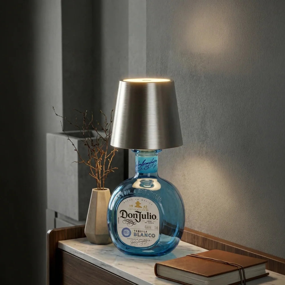 Lampe Sans Fil Rechargeable pour Bouteille - Éclairage LED 3 Tons