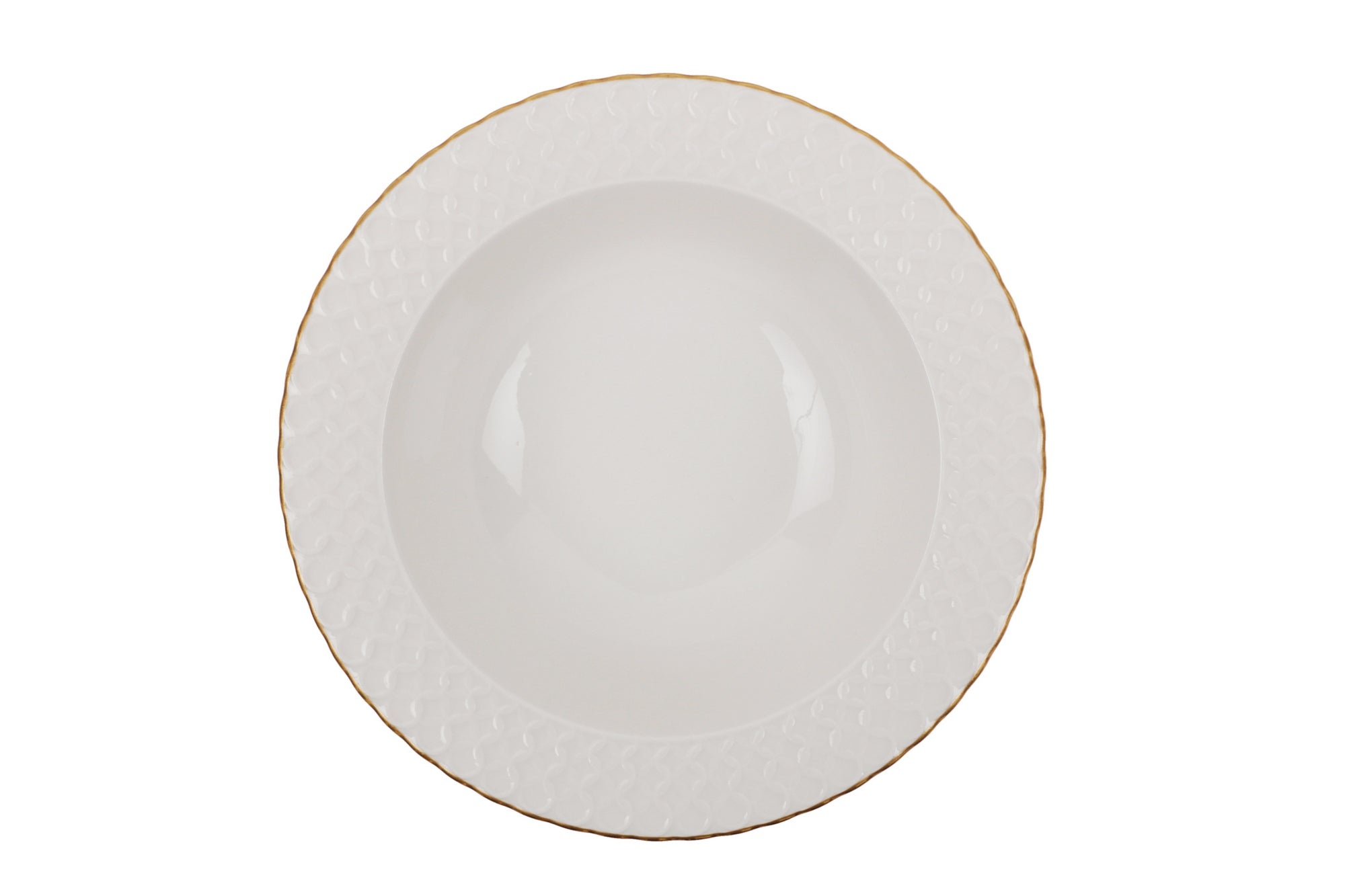 Juego de vajilla de porcelana – Blanco con detalles dorados, 24 piezas para 6 comensales, diseño moderno para la mesa del comedor