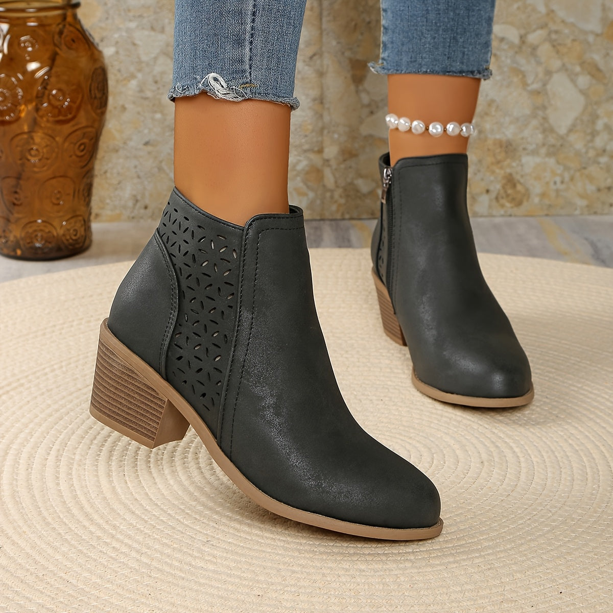 Bottines Orthopédiques Femme Confort Semelle Antidérapante