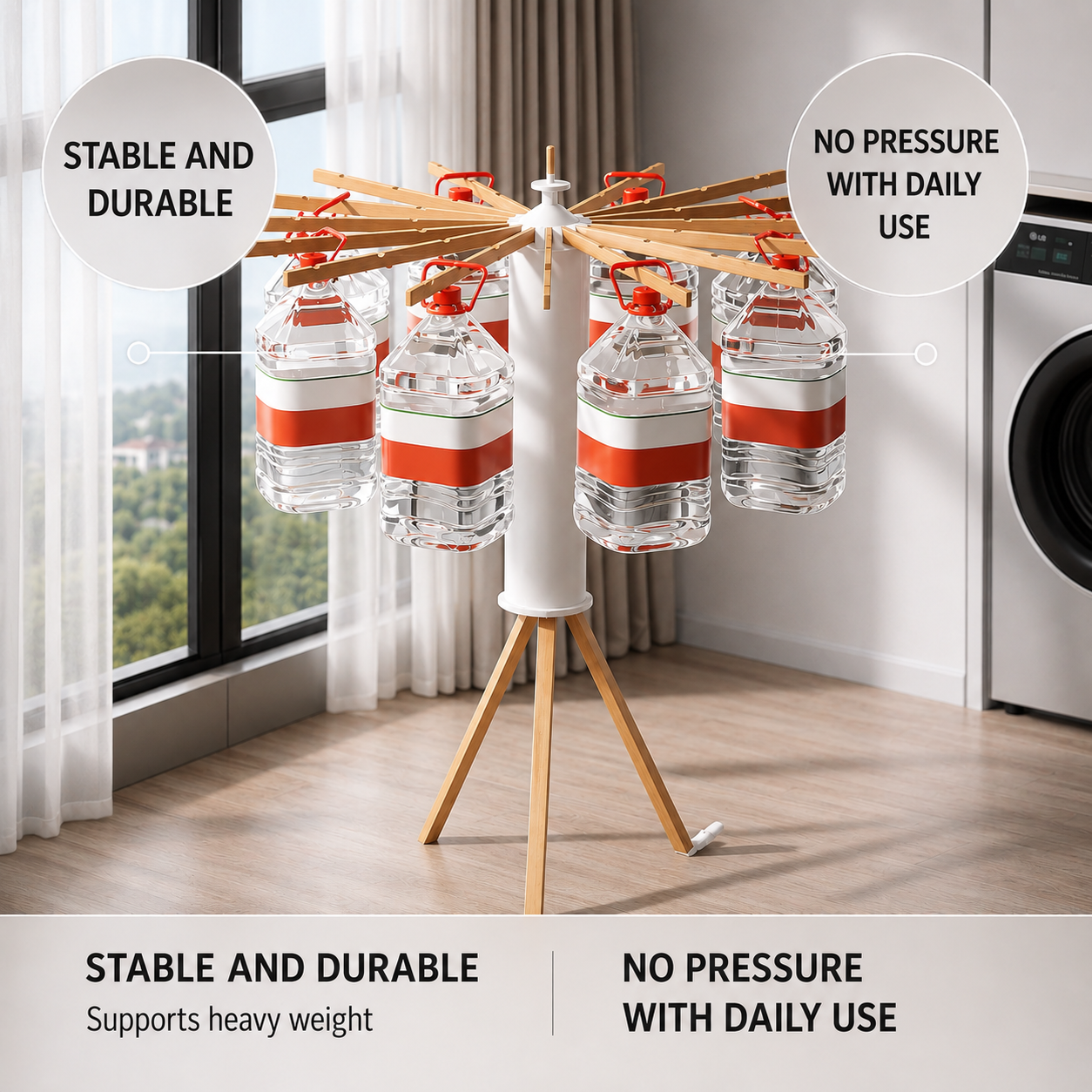 Séchoir Pliable – Acier, Design Économiseur d'Espace pour Intérieur et Extérieur