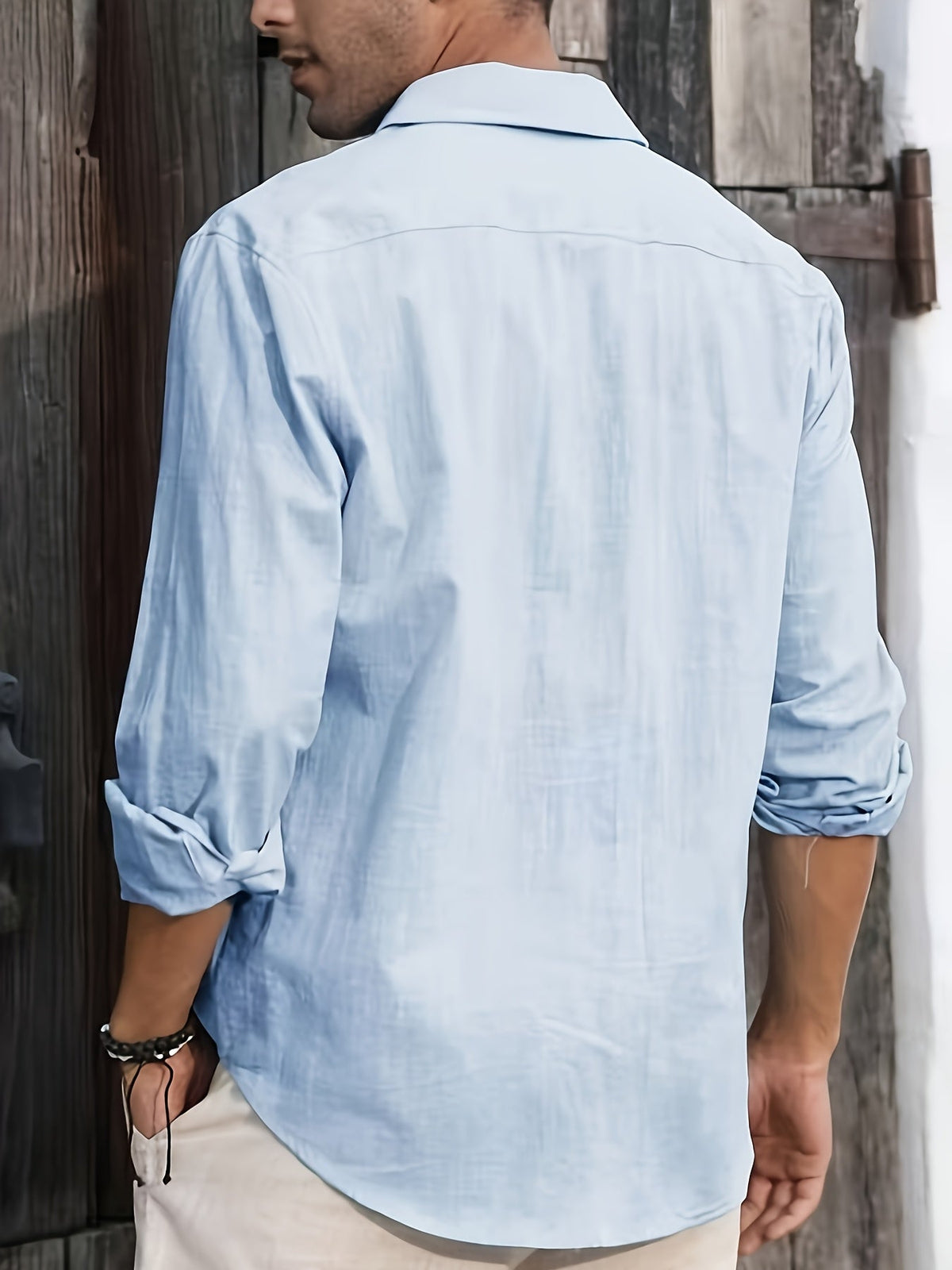 Chemise Homme Légère Manches Longues Coupe Ample Été