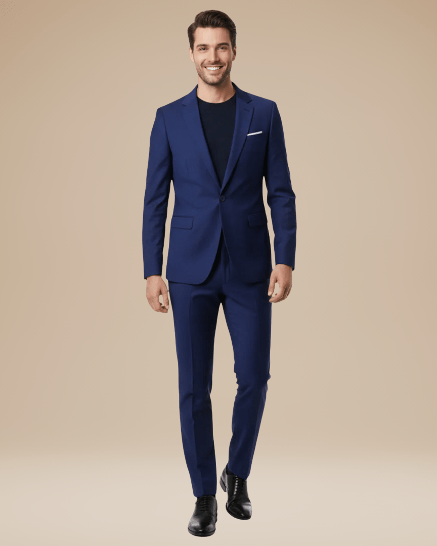 Costume Homme Deux Pièces Coupe Ajustée Tissu Stretch