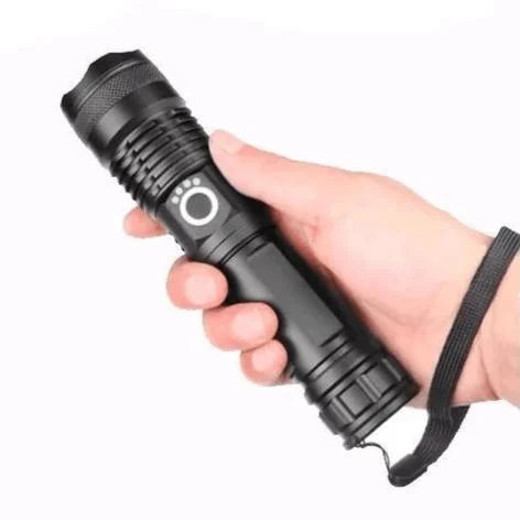 Superheldere zaklamp – aluminium, 90.000 lumen, waterdicht voor buitenactiviteiten en avontuur