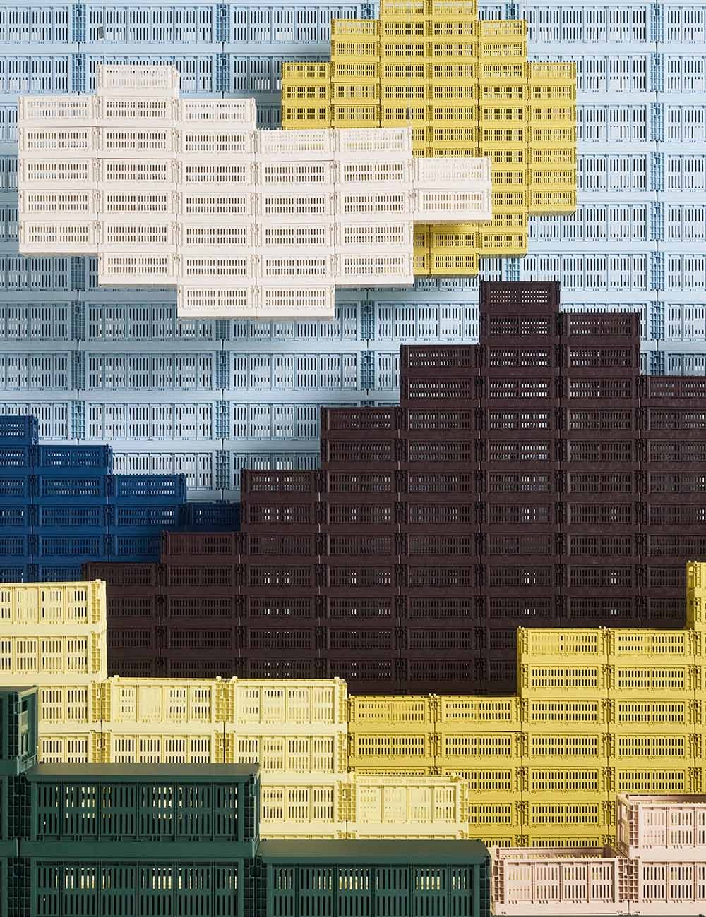 Zestaw pojemników do przechowywania – w 100% z tworzywa sztucznego pochodzącego z recyklingu, nowoczesny design w różnych kolorach do salonu lub sypialni