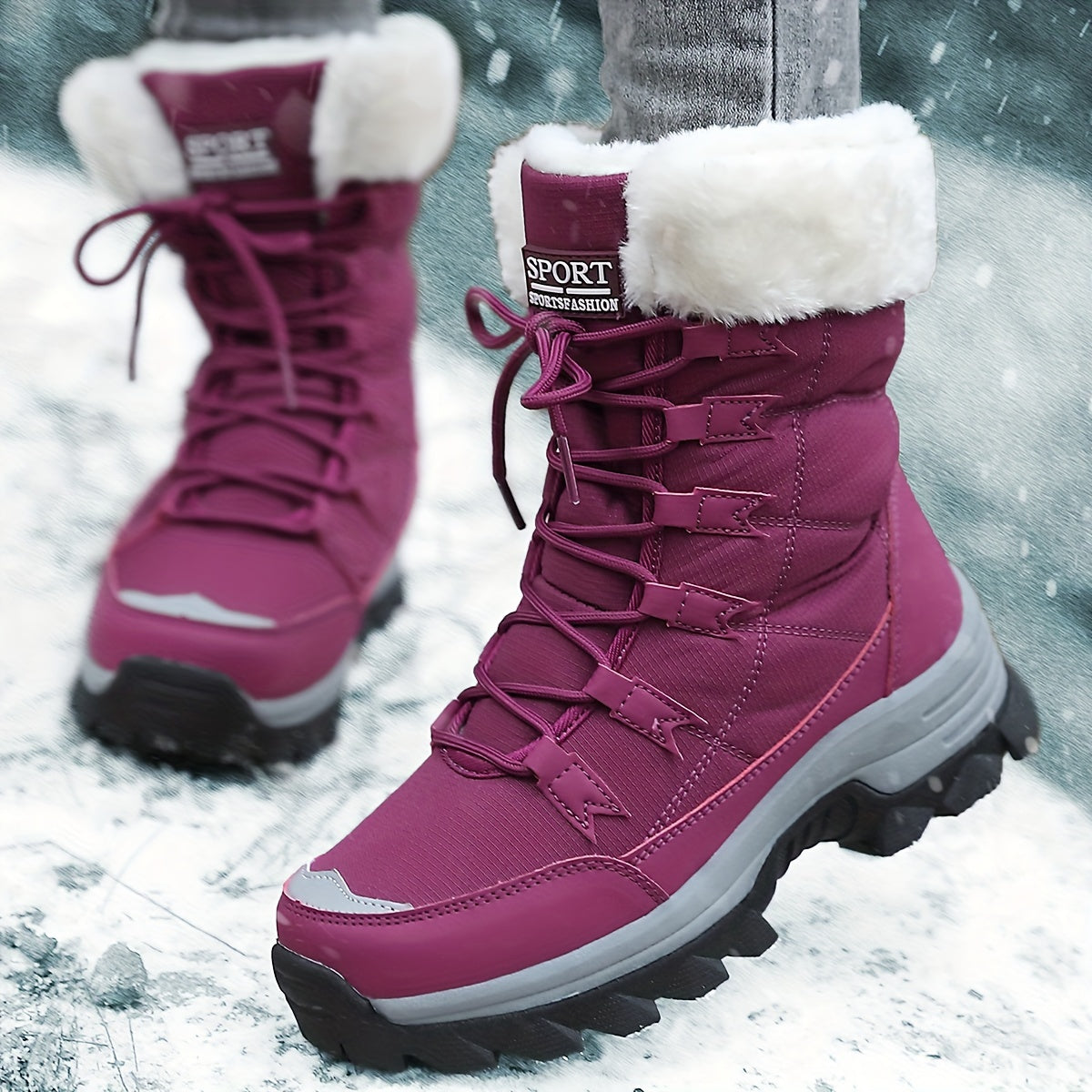 Bottes d'Hiver Femme Chaudes - Cuir Imperméable et Isolant