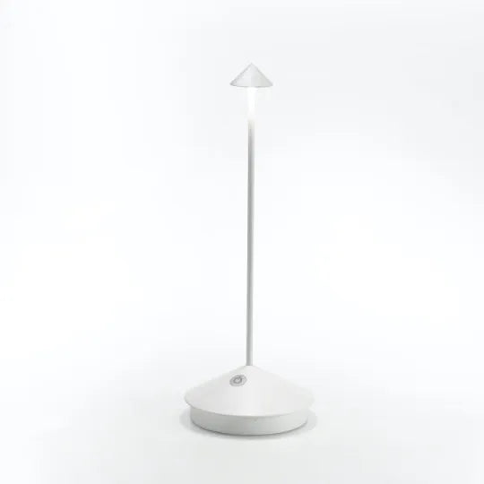 Wireless LED Table Lamp – White and Gold, Modern Design for the Living Room or Patio