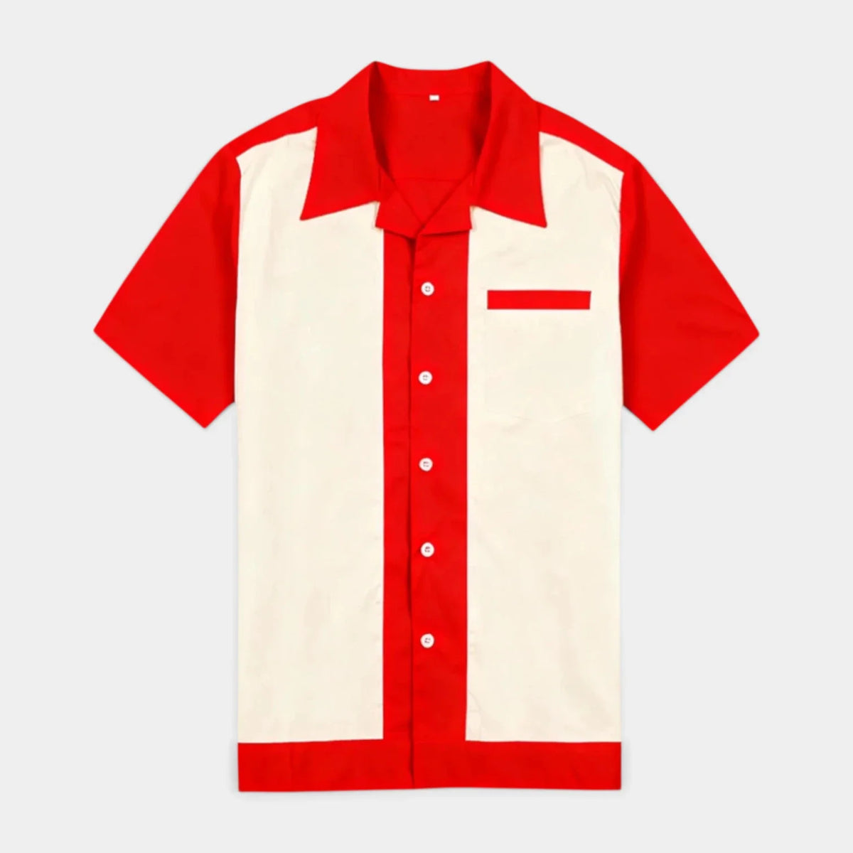 Chemise Homme Manches Courtes Col Camp à Boutons
