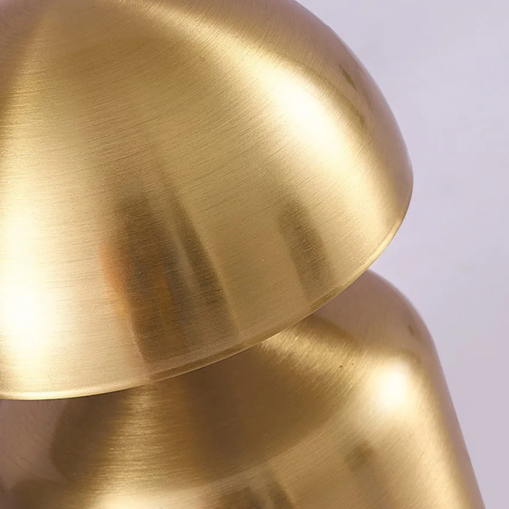 Lampe de table rechargeable – Forme champignon rétro, finition métallique pour salon ou chambre
