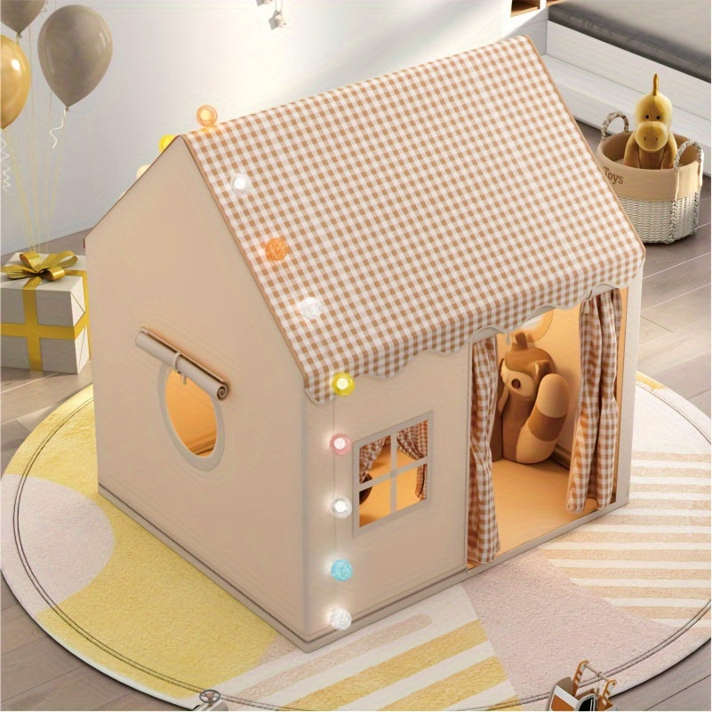 Tente Enfant avec Portes et Fenêtres - Cabane de Jeu Créative