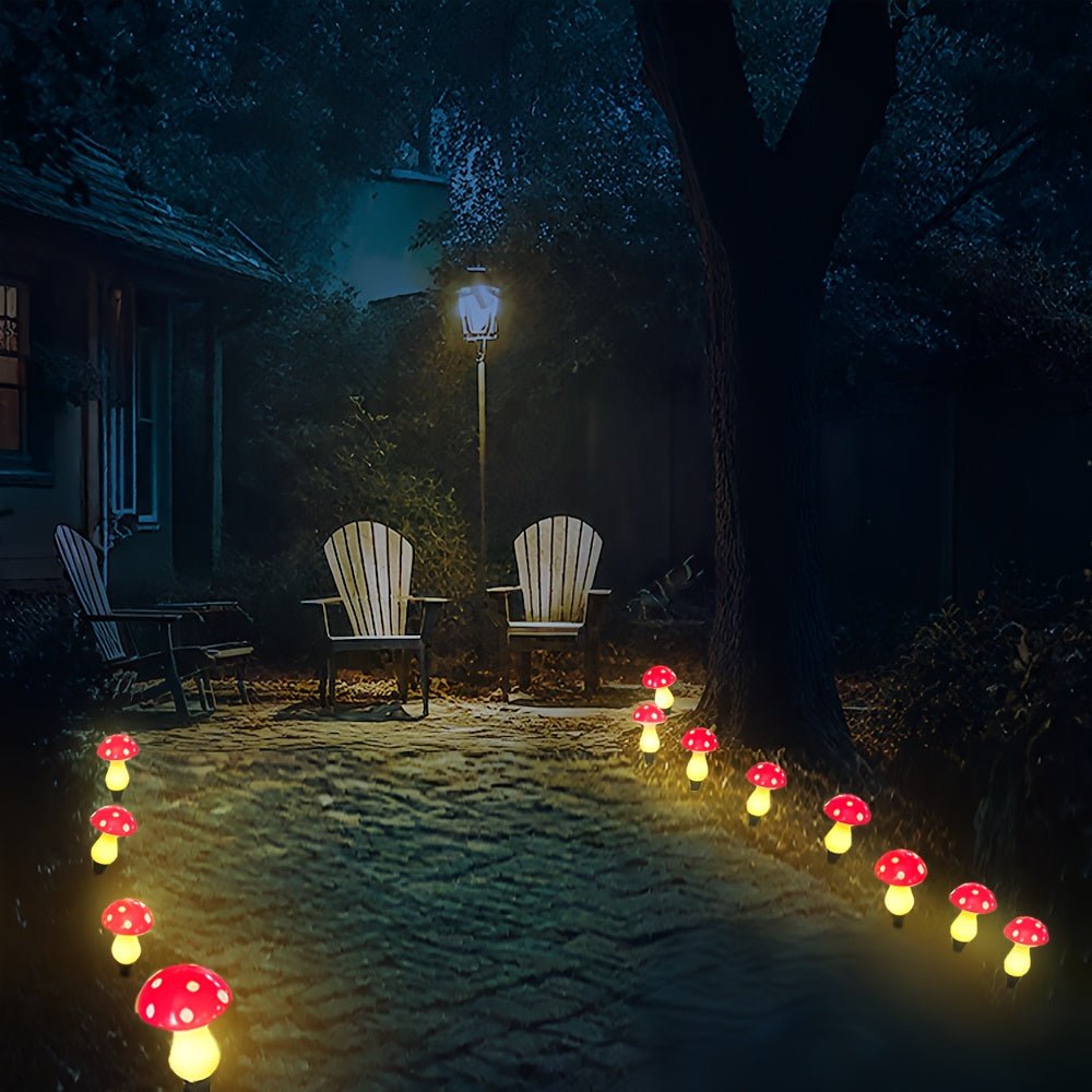 Lampe de Jardin Solaire – Résistante aux Intempéries, Design Champignon pour Espaces Extérieurs Magiques