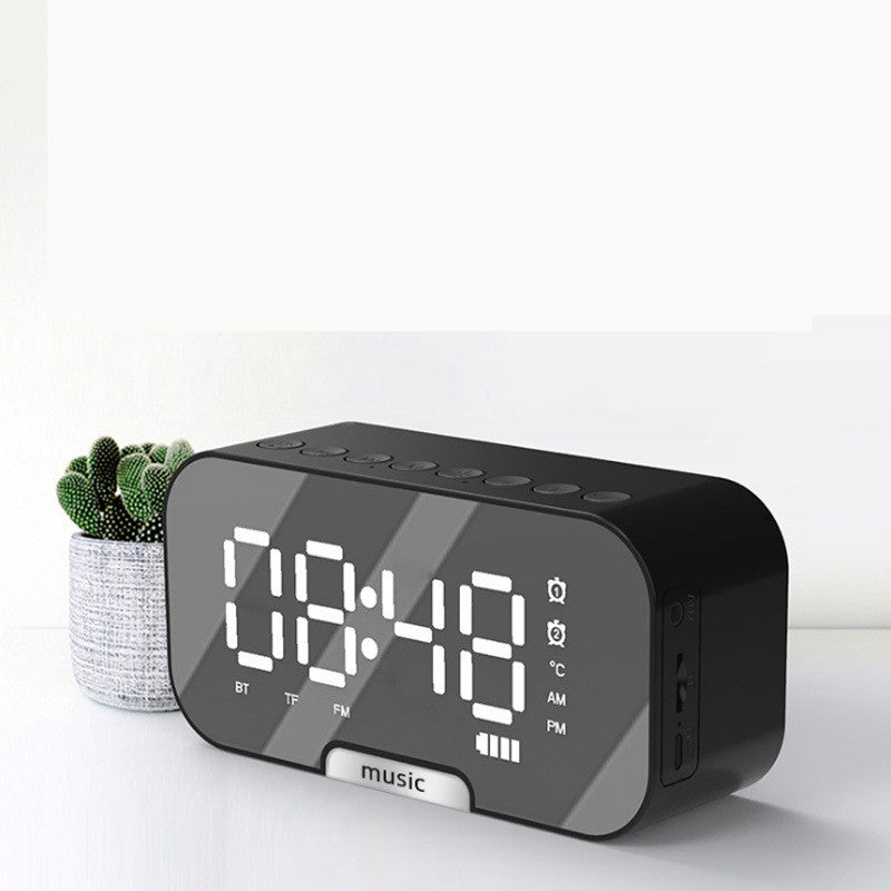 Réveil Digital Miroir avec Enceinte Bluetooth et Radio FM