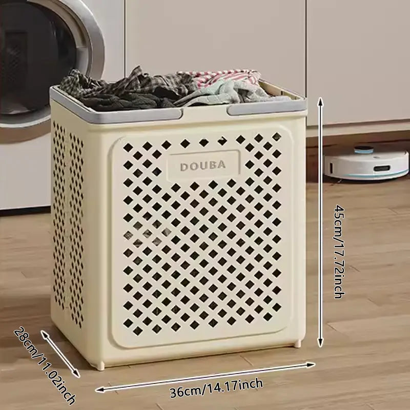 Opvouwbare Wasmand met Wieltjes – Duurzaam PP-Kunststof, 30L/45L, Ruimtebesparend voor Badkamer of Slaapkamer