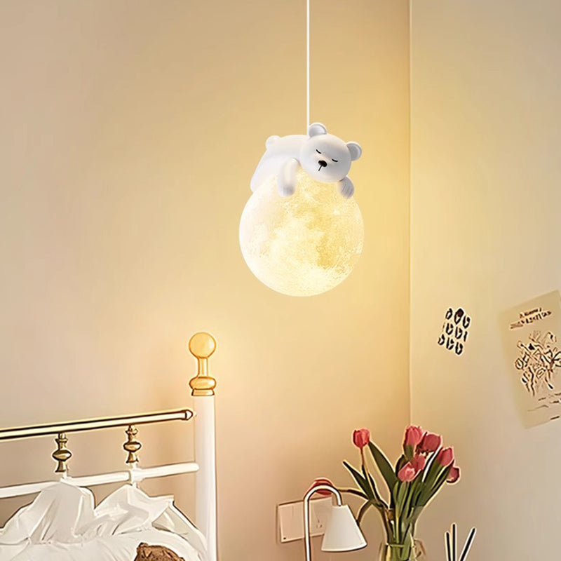 Suspension Design Cartoon Blanche - Douille G9 Minimaliste
