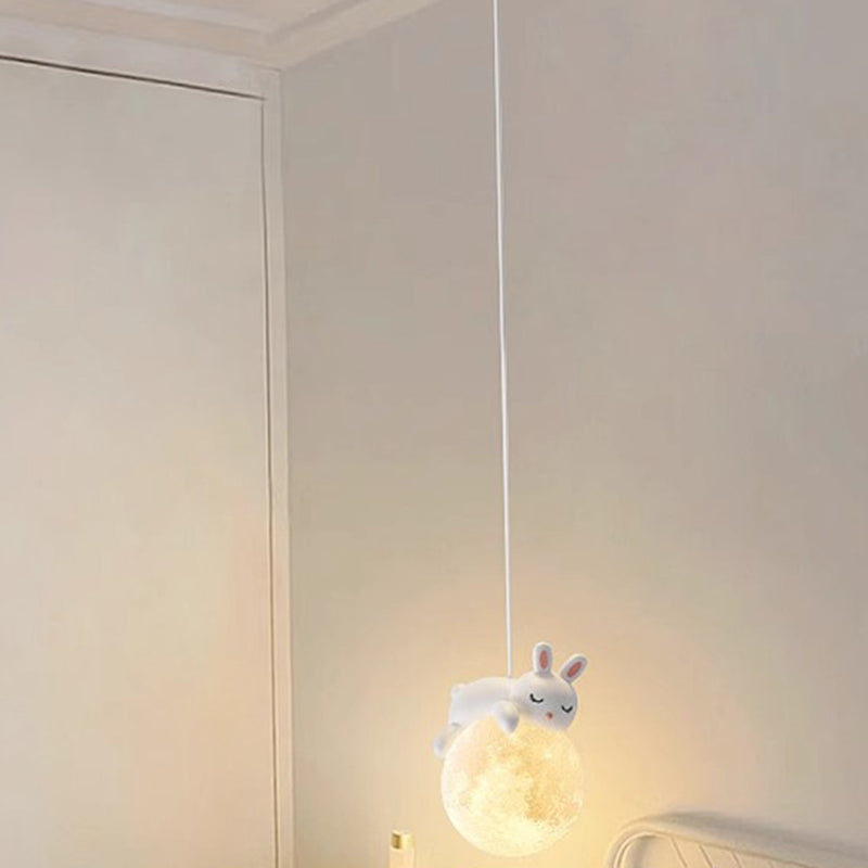 Suspension Design Cartoon Blanche - Douille G9 Minimaliste
