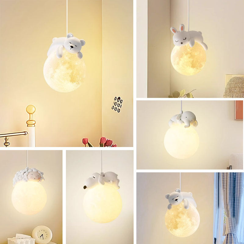 Suspension Design Cartoon Blanche - Douille G9 Minimaliste