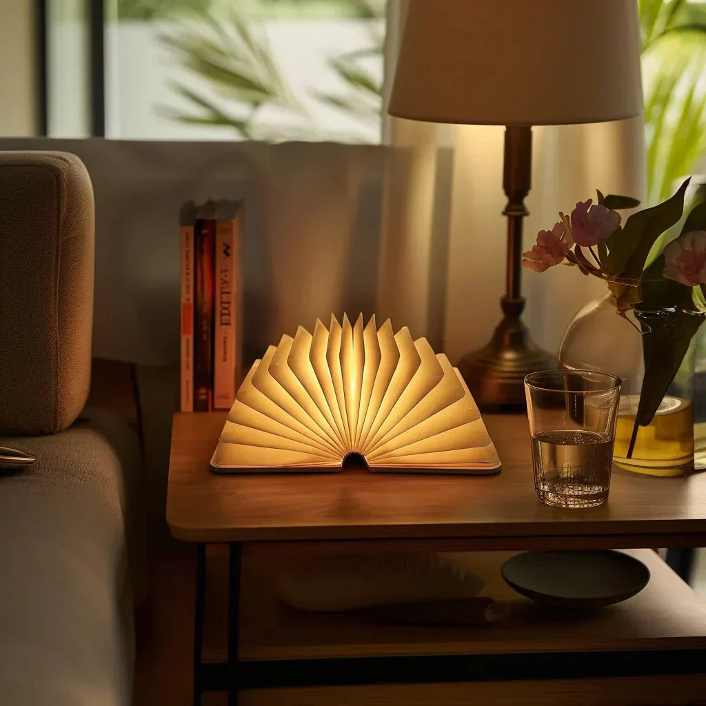 Lampe Livre LED Rechargeable en Forme de Livre Ouvert