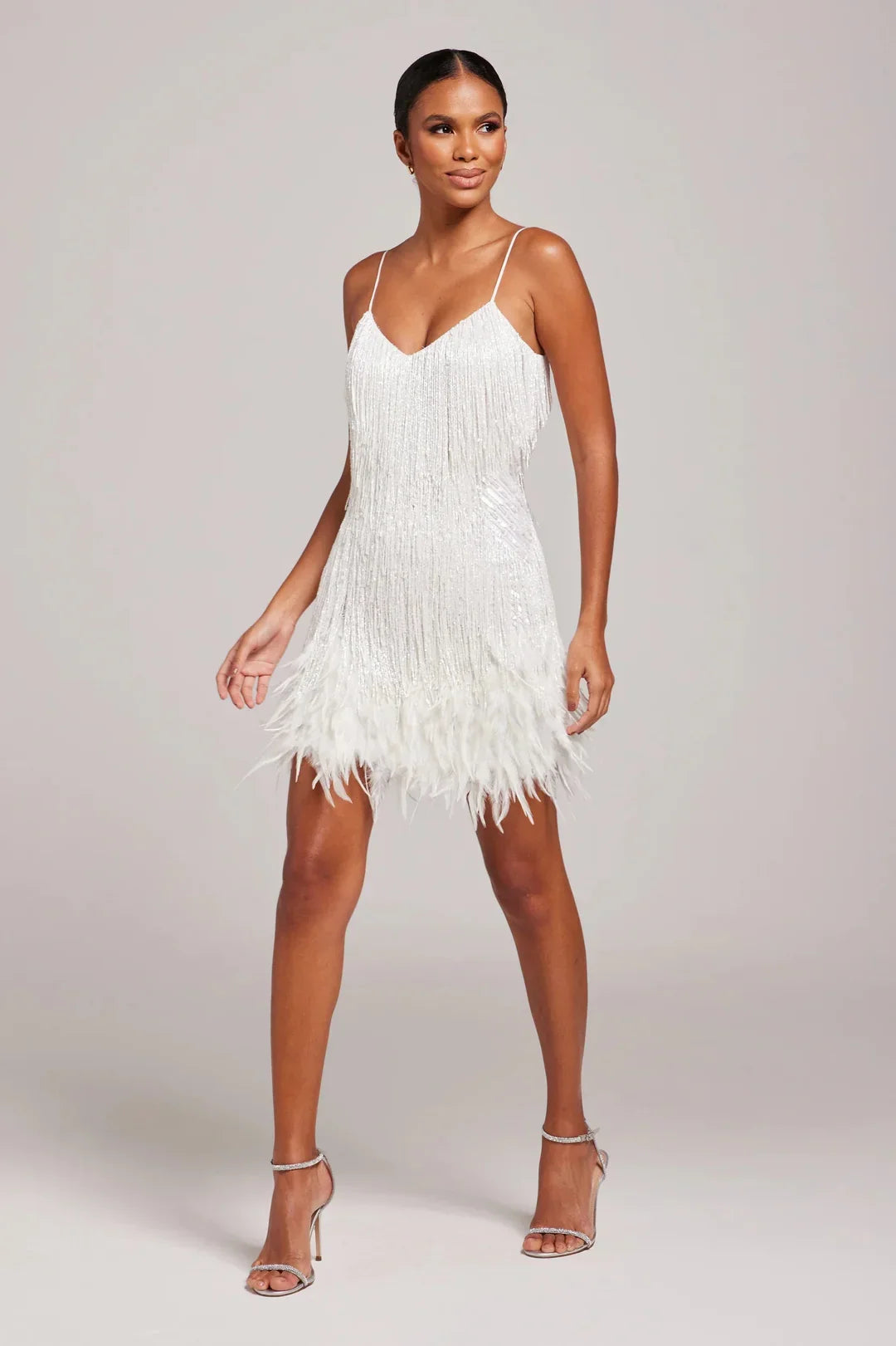Robe Courte à Franges Femme - Mini Robe Fluide pour Soirée