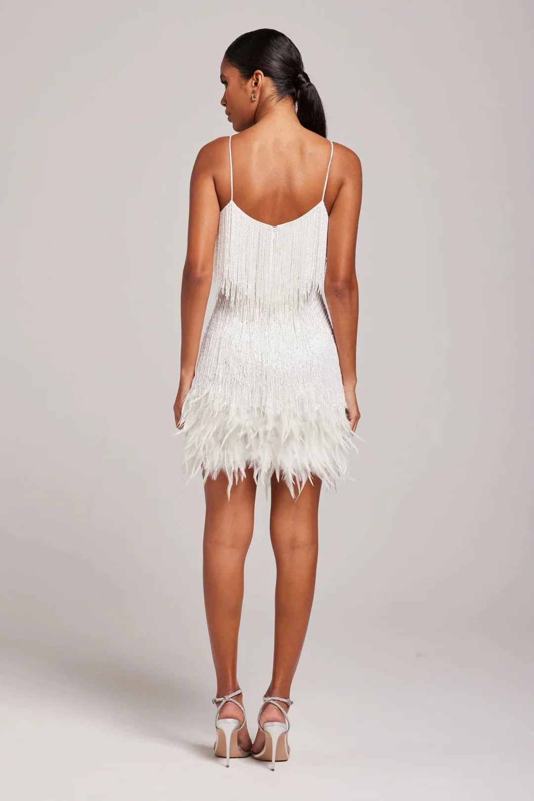 Robe Courte à Franges Femme - Mini Robe Fluide pour Soirée