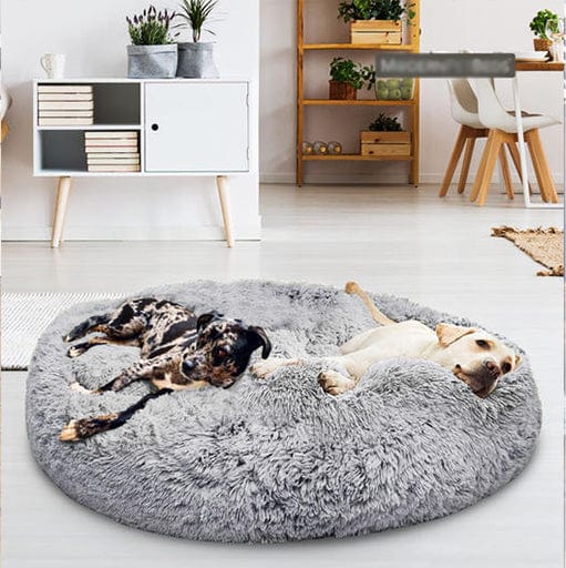 Dog Bed – Soft Faux Fur in Neutral Tones for a Soothing Sleeping Space for Small Dogs or Cats