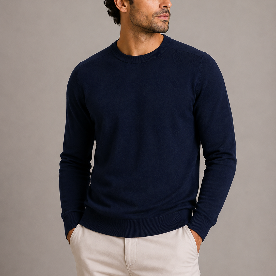 Pull Homme Col Rond Maille Fine