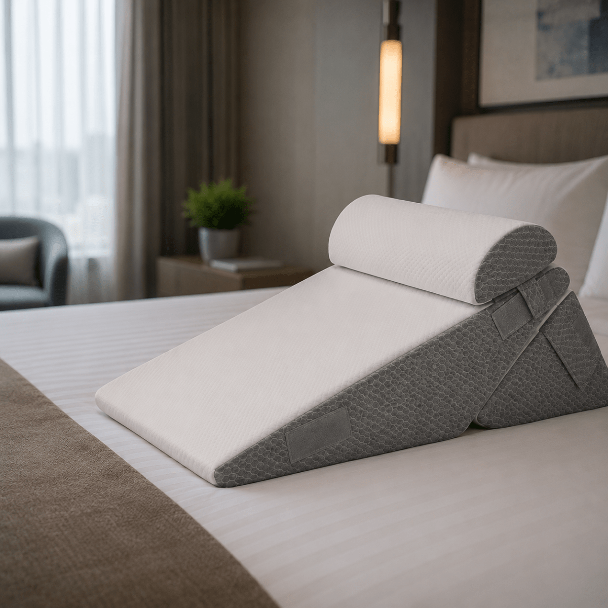 Adjustable Bed Pillow – High-Quality, Soft, and Supportive Foam for the Bedroom or Reading Nook