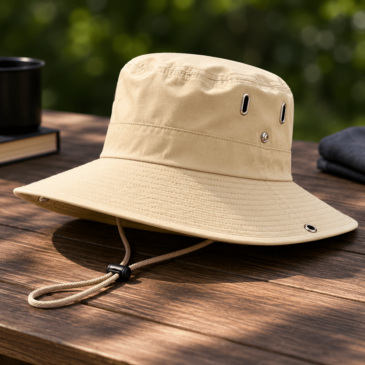 UV-Protective Adventure Hat – Lightweight, Breathable Material for Outdoor Activities Such as Hiking and Camping