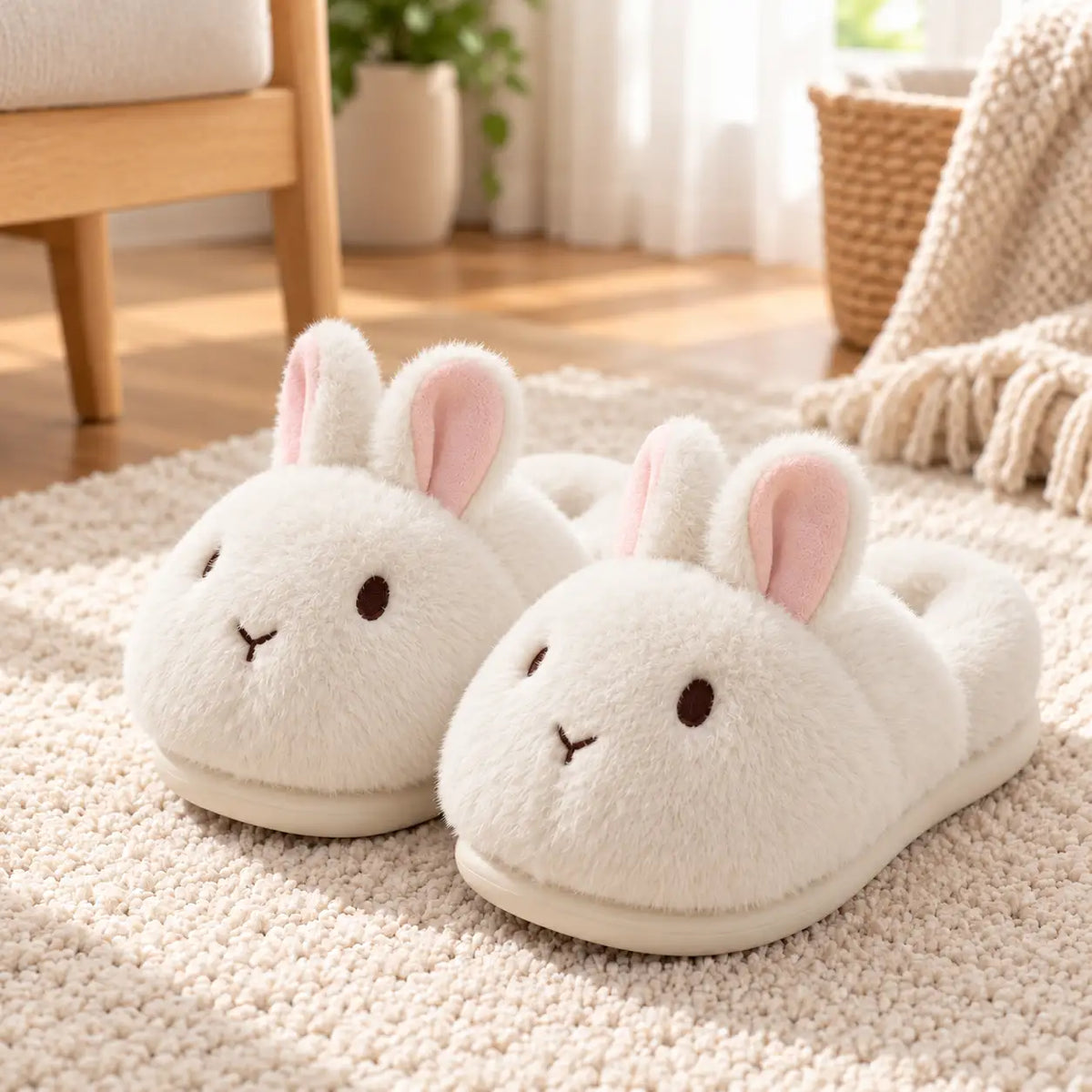 Chaussons Femme en Peluche Douillette