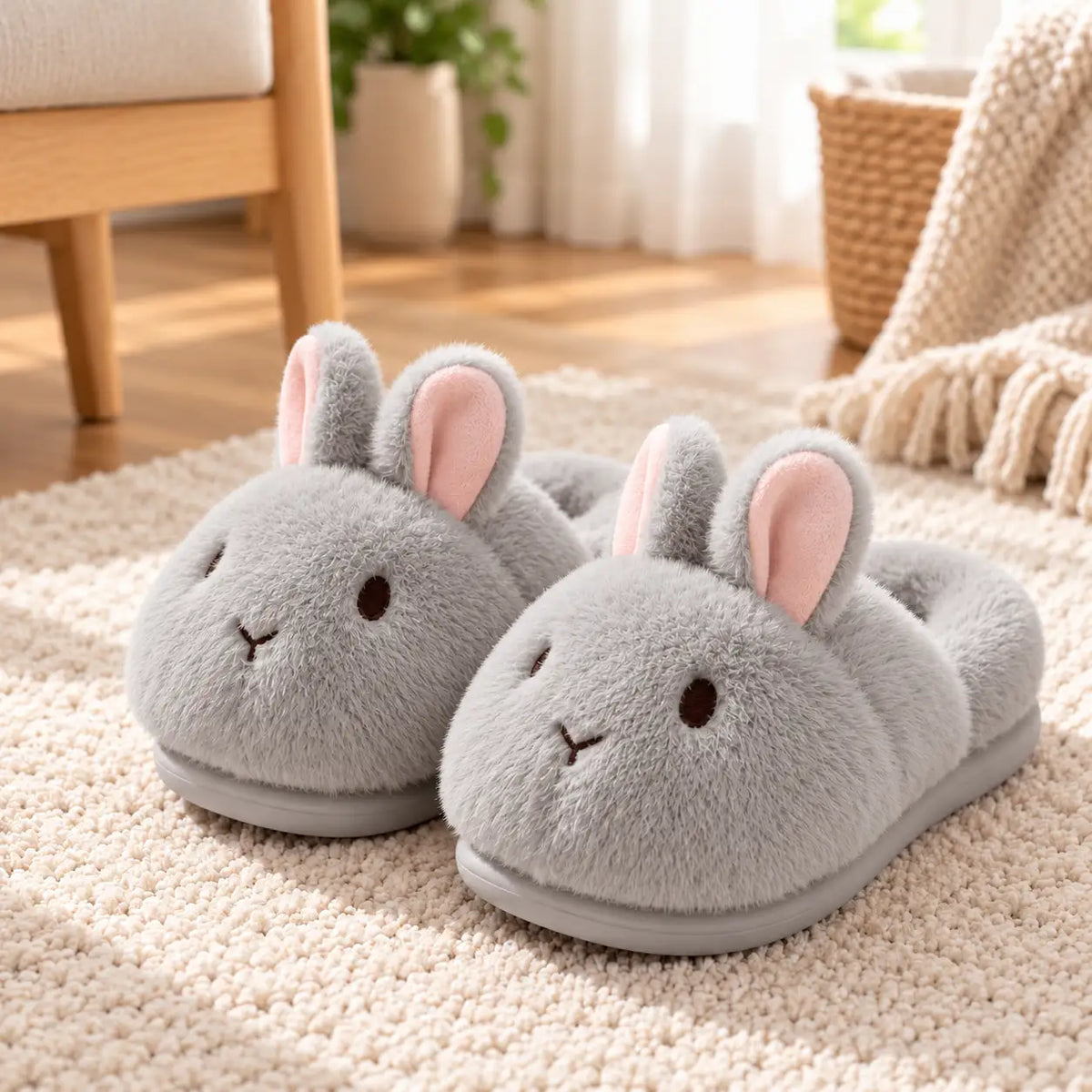 Chaussons Femme en Peluche Douillette