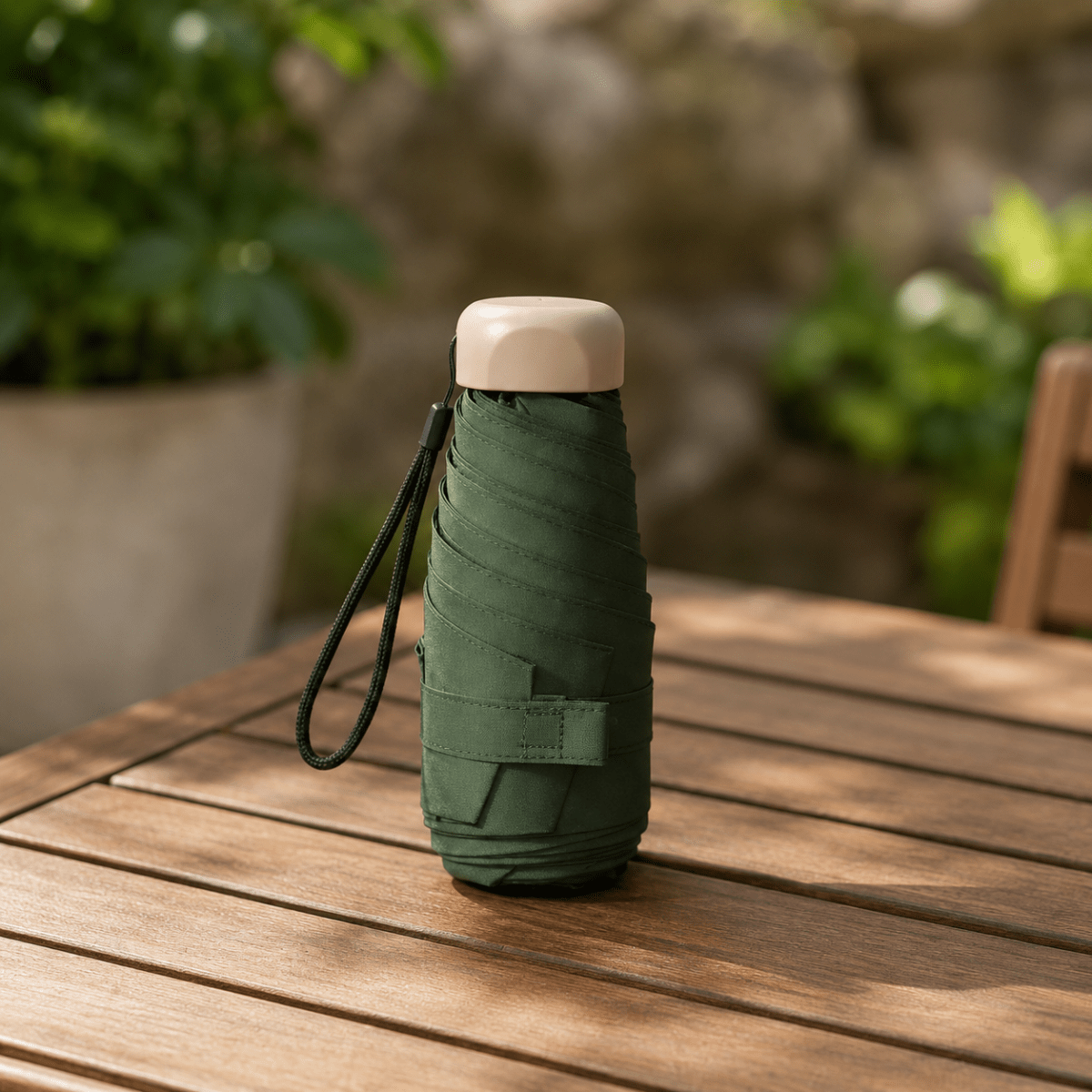Mini paraguas – Ultraligero, diseño repelente al agua, ideal para viajar o para el uso diario