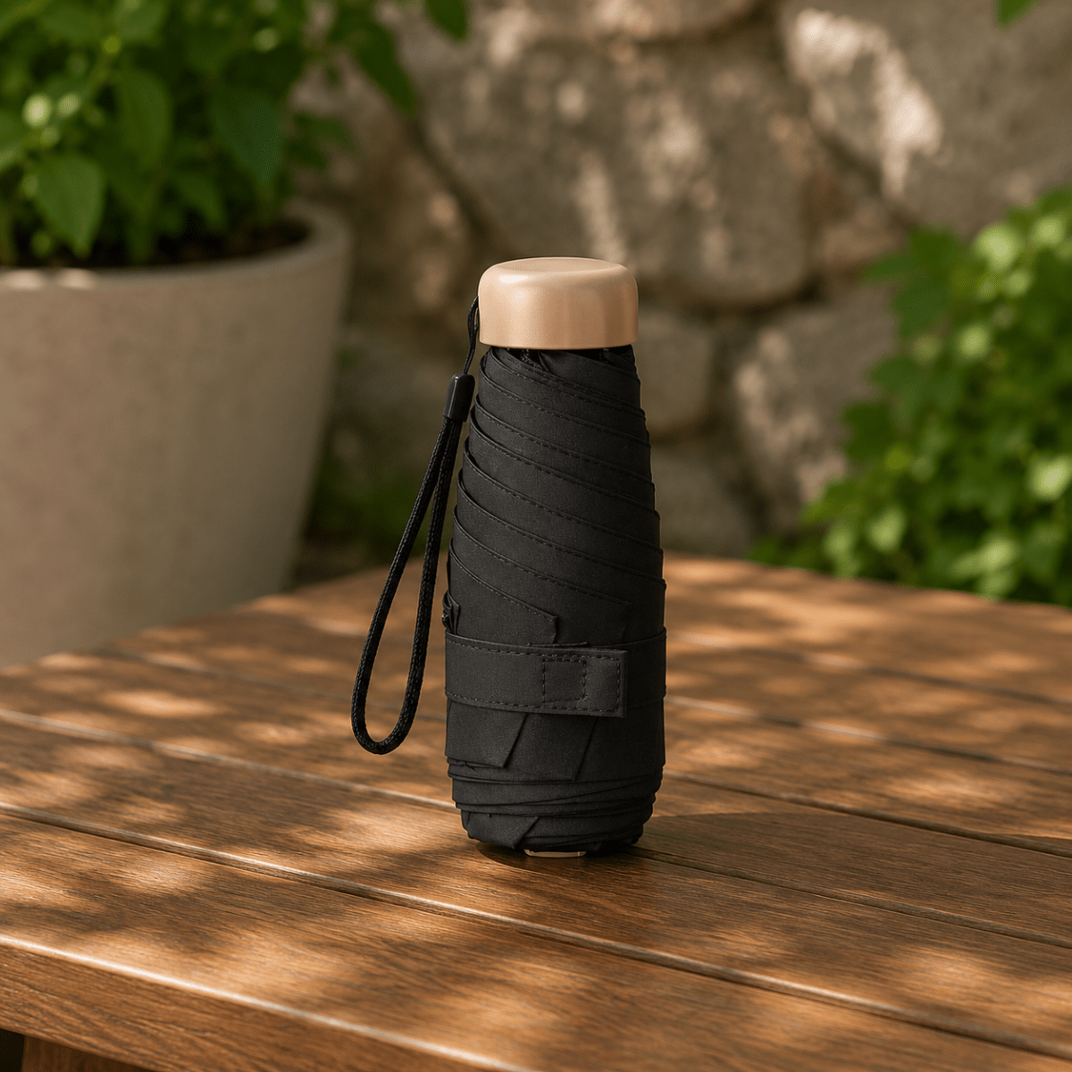 Mini paraguas – Ultraligero, diseño repelente al agua, ideal para viajar o para el uso diario