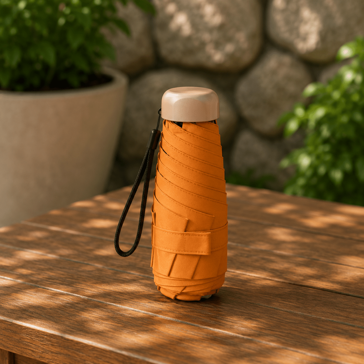 Mini paraguas – Ultraligero, diseño repelente al agua, ideal para viajar o para el uso diario