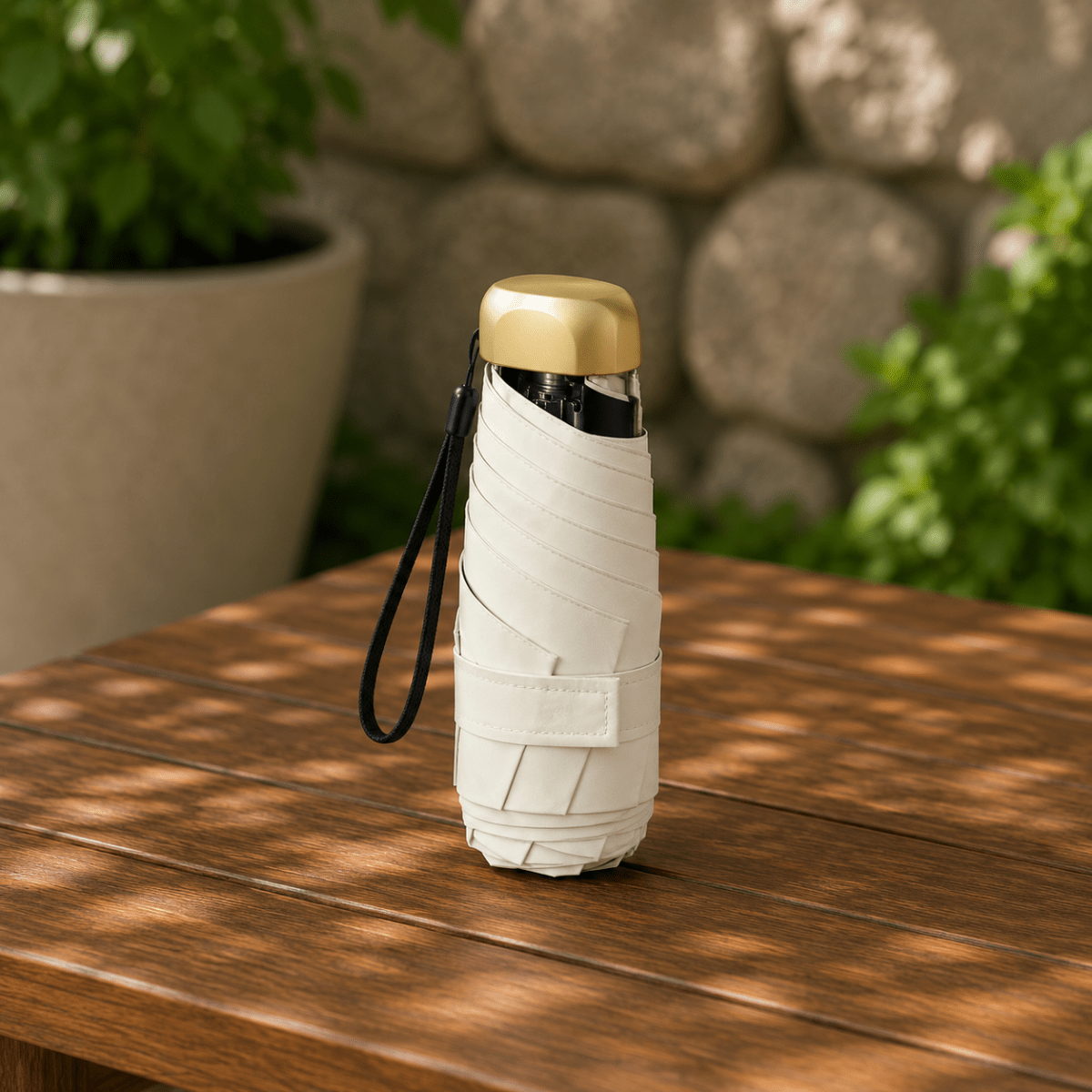Mini paraguas – Ultraligero, diseño repelente al agua, ideal para viajar o para el uso diario