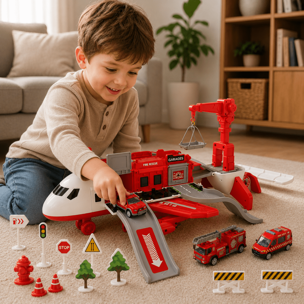 Avion Jouet Enfant en Plastique Résistant - 32 cm