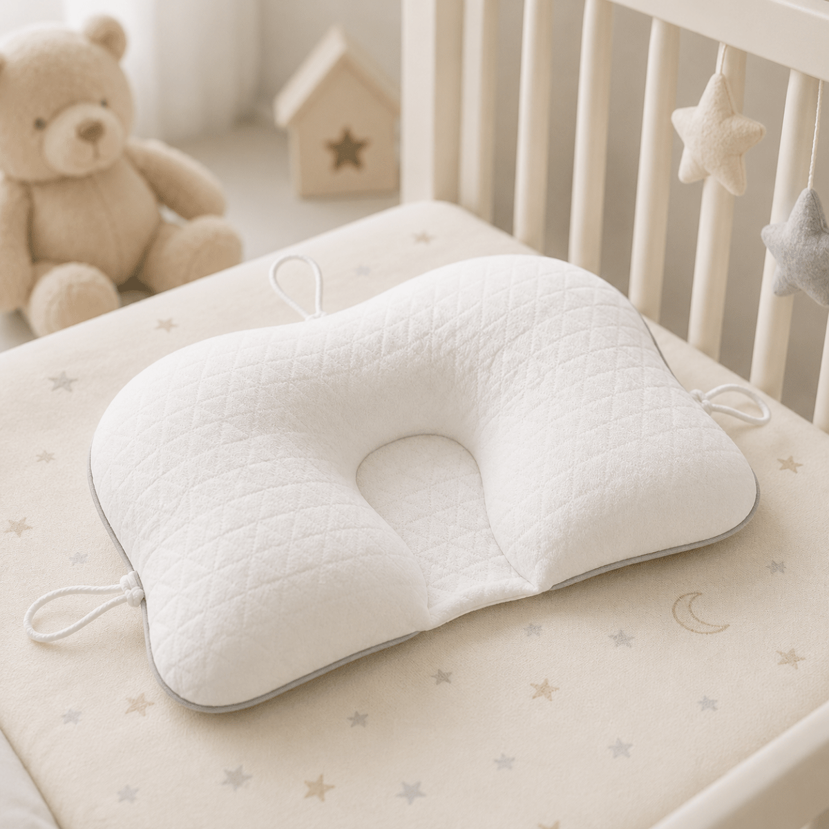 Ergonomic Baby Pillow – Soft, Breathable Material for Comfortable Sleep and Rest