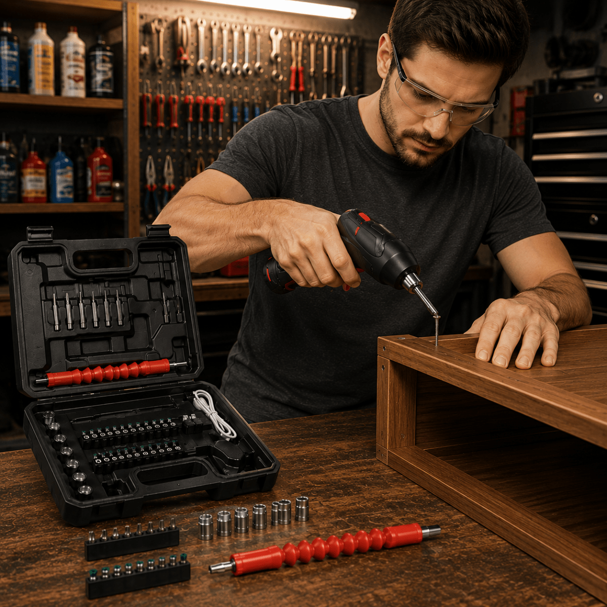 Visseuse Sans Fil Compacte – Kit de Bricolage pour Maison
