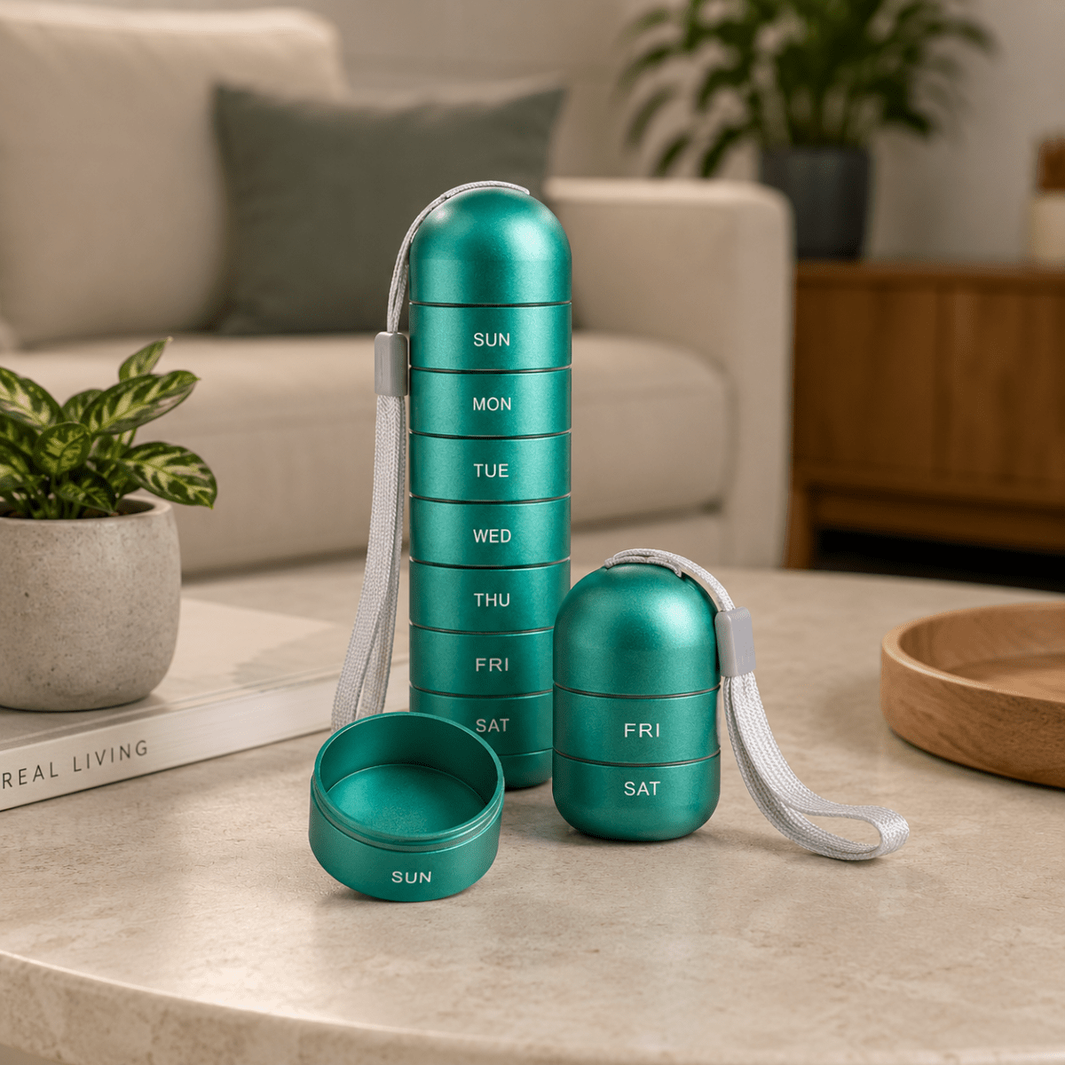 Pillendoos – Portable 7-Day Pill and Supplement Organizer, Perfect for Home and Travel