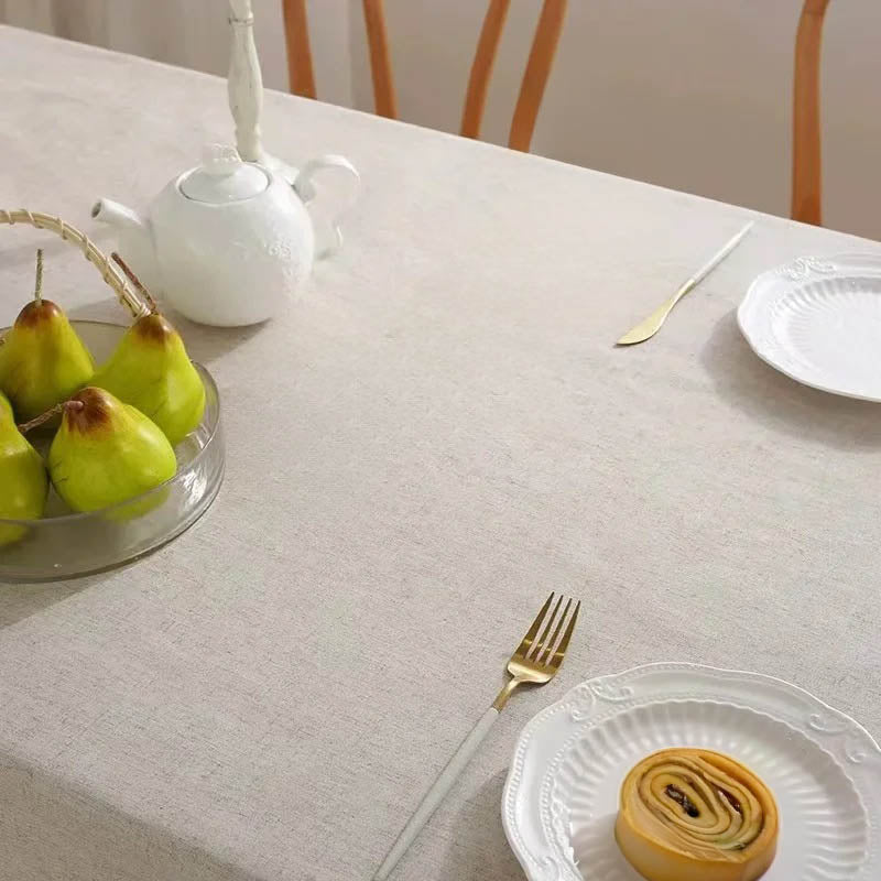 Nappe en Coton Écru – Design Minimaliste Scandinave pour Table