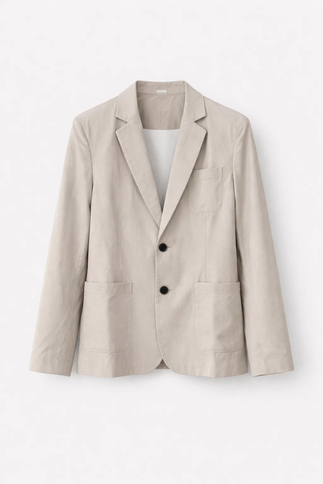 Ensemble Homme Veste et Pantalon Beige Clair Coupe Ajustée