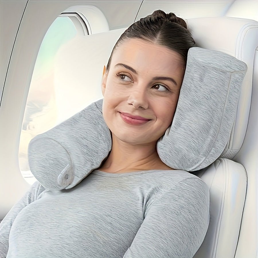 Coussin de Voyage Ergonomique en Mousse à Mémoire de Forme - Cale-Nuque